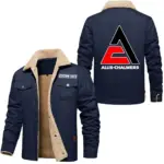 Rural Work Tractor Jacket Fur Collar Fleece, Driver Approved Cozy Jacket CAR566 - Deep Blue