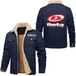 Trail Motorbike Jacket Fur Collar Fleece, Car Lover's Street Fleece CAR566 - Deep Blue