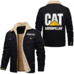 Heavy Machinery Jacket Fur Collar Fleece, Car Enthusiast Warm Jacket CAR566 - Black