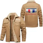 Muscle Car Jacket Fur Collar Fleece, Road-Ready Gearhead Fleece CAR566 - Khaki