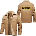 Utility Spirit Jacket Fur Collar Fleece, Casual Automotive Fur Fleece CAR566 - Khaki
