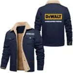 Utility Spirit Jacket Fur Collar Fleece, Casual Automotive Fur Fleece CAR566 - Deep Blue