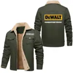 Utility Spirit Jacket Fur Collar Fleece, Casual Automotive Fur Fleece CAR566 - Military Green