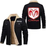 Drag Strip Coupe Jacket Fur Collar Fleece, Street Ready Fleece Outerwear CAR566 - Black