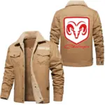 Drag Strip Coupe Jacket Fur Collar Fleece, Street Ready Fleece Outerwear CAR566 - Khaki