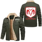 Drag Strip Coupe Jacket Fur Collar Fleece, Street Ready Fleece Outerwear CAR566 - Military Green
