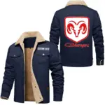 Drag-Ready Car Jacket Fur Collar Fleece, Road-Ready Gearhead Fleece CAR566 - Deep Blue