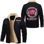 Compactura Motors Jacket Fur Collar Fleece, Car Lover's Street Fleece CAR566 - Black