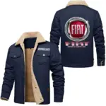 Compactura Motors Jacket Fur Collar Fleece, Car Lover's Street Fleece CAR566 - Deep Blue