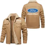 Built Fast Jacket Fur Collar Fleece, Fur Collar Fleece Jacket CAR566 - Khaki