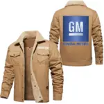 Auto Innovator Jacket Fur Collar Fleece, Garage Ready Warm Fleece CAR566 - Khaki