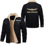 Touring Motorbike Jacket Fur Collar Fleece, Road-Ready Gearhead Fleece CAR566 - Black