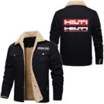 Motion Built Jacket Fur Collar Fleece, Automotive Spirit Fur Jacket CAR566 - Black