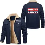 Motion Built Jacket Fur Collar Fleece, Automotive Spirit Fur Jacket CAR566 - Deep Blue