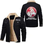 Classic Auto Jacket Fur Collar Fleece, Street Ready Fleece Outerwear CAR566 - Black