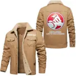Classic Auto Jacket Fur Collar Fleece, Street Ready Fleece Outerwear CAR566 - Khaki