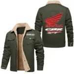 Garage Life Jacket Fur Collar Fleece, Bold Road Ready Jacket CAR566 - Military Green