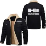 Adventure Vehicle Jacket Fur Collar Fleece, Bold Road Ready Jacket CAR566 - Black