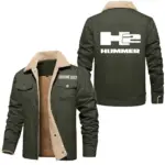 Adventure Vehicle Jacket Fur Collar Fleece, Bold Road Ready Jacket CAR566 - Military Green