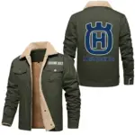 Trail Explorer Jacket Fur Collar Fleece, Garage Days Fur Jacket CAR566 - Military Green