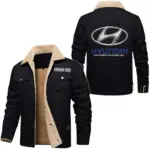 Hatchback Jacket Fur Collar Fleece, Cozy Car Culture Jacket CAR566 - Black