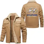Hatchback Jacket Fur Collar Fleece, Cozy Car Culture Jacket CAR566 - Khaki