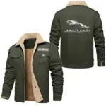 Rugged Terrain Auto Jacket Fur Collar Fleece, Open Road Fur Jacket CAR566 - Military Green