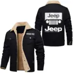 Off-Road Vehicle Jacket Fur Collar Fleece, Open Road Fur Jacket CAR566 - Black