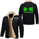 Adventure Motorcycle Jacket Fur Collar Fleece, Everyday Driver Warm Fleece CAR566 - Black