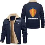 Elite Roadster Jacket Fur Collar Fleece, Bold Automotive Fleece Jacket CAR566 - Deep Blue