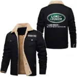 Outdoor Vehicle Jacket Fur Collar Fleece, Cozy Car Culture Jacket CAR566 - Black