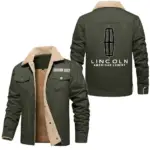 Car Jacket Fur Collar Fleece, Bold Automotive Fleece Jacket CAR566 - Military Green