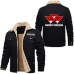 Harvest Helper Jacket Fur Collar Fleece, Gearhead Warm Fleece Jacket CAR566 - Black