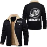 Boat Power Jacket Fur Collar Fleece, Everyday Driver Warm Fleece CAR566 - Black