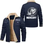 Boat Power Jacket Fur Collar Fleece, Everyday Driver Warm Fleece CAR566 - Deep Blue