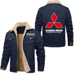 Crossover SUV Jacket Fur Collar Fleece, Garage Ready Warm Fleece CAR566 - Deep Blue