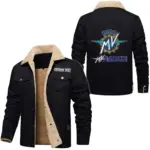 Performance Bike Jacket Fur Collar Fleece, Cozy Car Culture Jacket CAR566 - Black