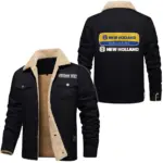 Farm Energy Jacket Fur Collar Fleece, Driver Approved Cozy Jacket CAR566 - Black