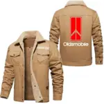 Classic Spirit Jacket Fur Collar Fleece, Driver Inspired Fur Fleece CAR566 - Khaki