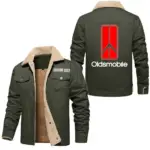 Classic Spirit Jacket Fur Collar Fleece, Driver Inspired Fur Fleece CAR566 - Military Green