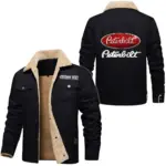Road Hauler Jacket Fur Collar Fleece, Cozy Car Culture Jacket CAR566 - Black