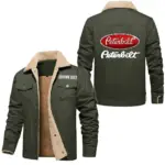 Road Hauler Jacket Fur Collar Fleece, Cozy Car Culture Jacket CAR566 - Military Green