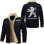 Compact Hatchback Jacket Fur Collar Fleece, Open Road Fur Jacket CAR566 - Black
