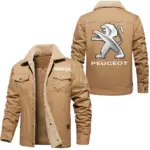 Compact Hatchback Jacket Fur Collar Fleece, Open Road Fur Jacket CAR566 - Khaki