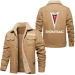 Muscle Car Jacket Fur Collar Fleece, Bold Road Ready Jacket CAR566 - Khaki