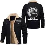Winter Ride Jacket Fur Collar Fleece, Car Lover's Street Fleece CAR566 - Black