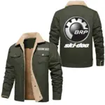 Winter Ride Jacket Fur Collar Fleece, Car Lover's Street Fleece CAR566 - Military Green