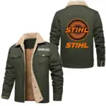 Pro Cutter Jacket Fur Collar Fleece, Cozy Car Culture Jacket CAR566 - Military Green