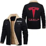 Future Drive Jacket Fur Collar Fleece, Car Lover's Street Fleece CAR566 - Black