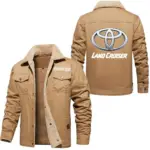 Overland Vehicle Jacket Fur Collar Fleece, Gearhead Warm Fleece Jacket CAR566 - Khaki